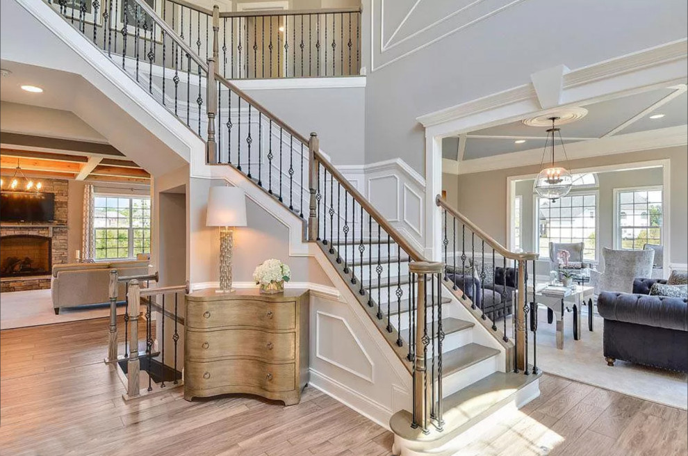 Transitional home design photo in Denver