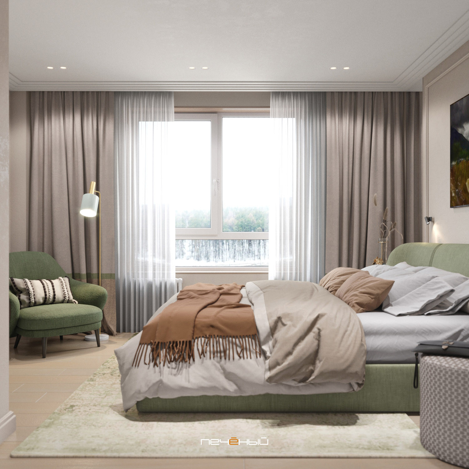 Гармоничный проект трёхкомнатной квартиры