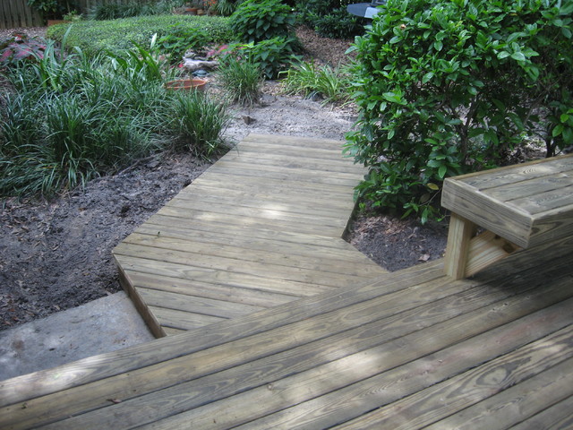 Backyard Deck american-traditional-terrace