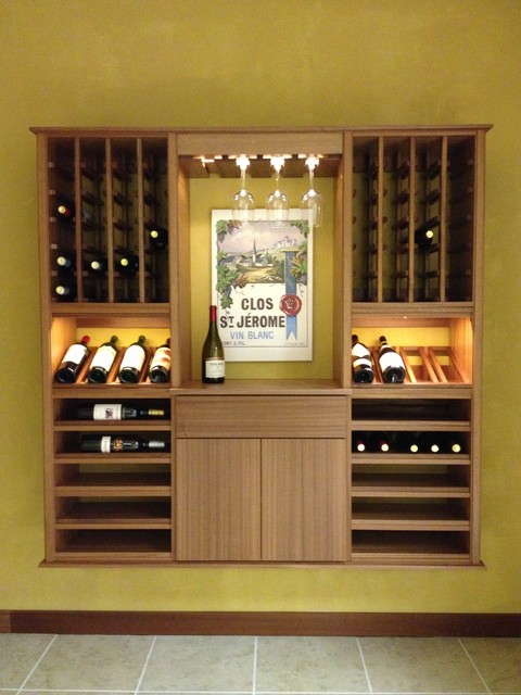 Select Series Wall Install Modular Wine Cabinets Transitional