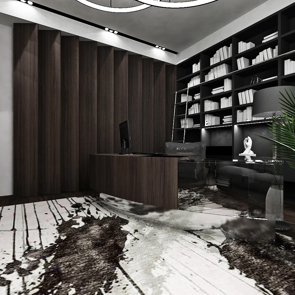 Мужской кабинет в большом загородном доме