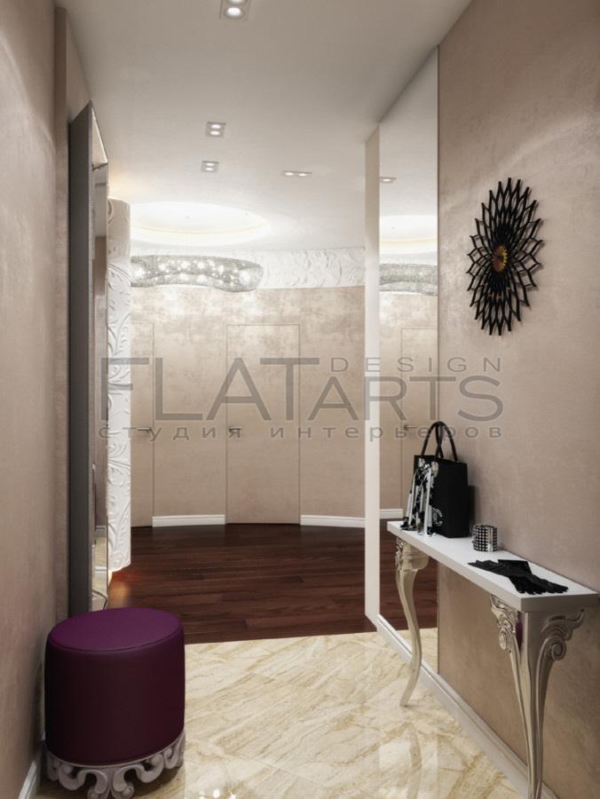 Проект 2х комнатной квартиры в  стиле арт-нуво