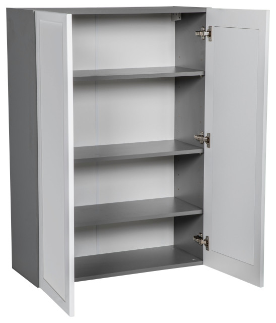 24 x 42 Wall Cabinet-Double Door-Grey, 24 x 42 x 12|White Classic ...