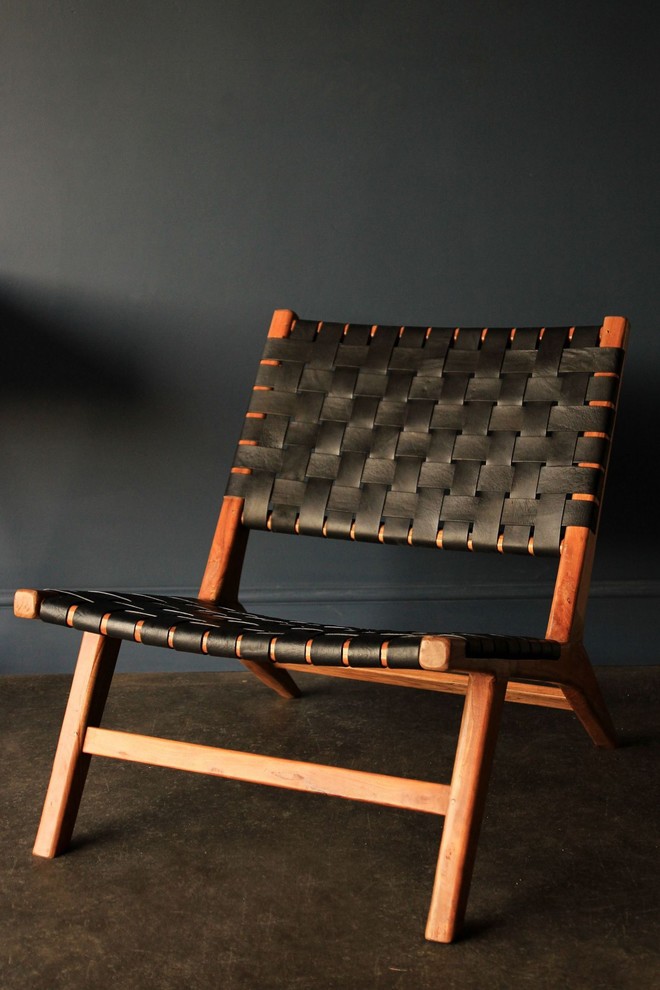 Copenhagen Chair - Woven Black Leather