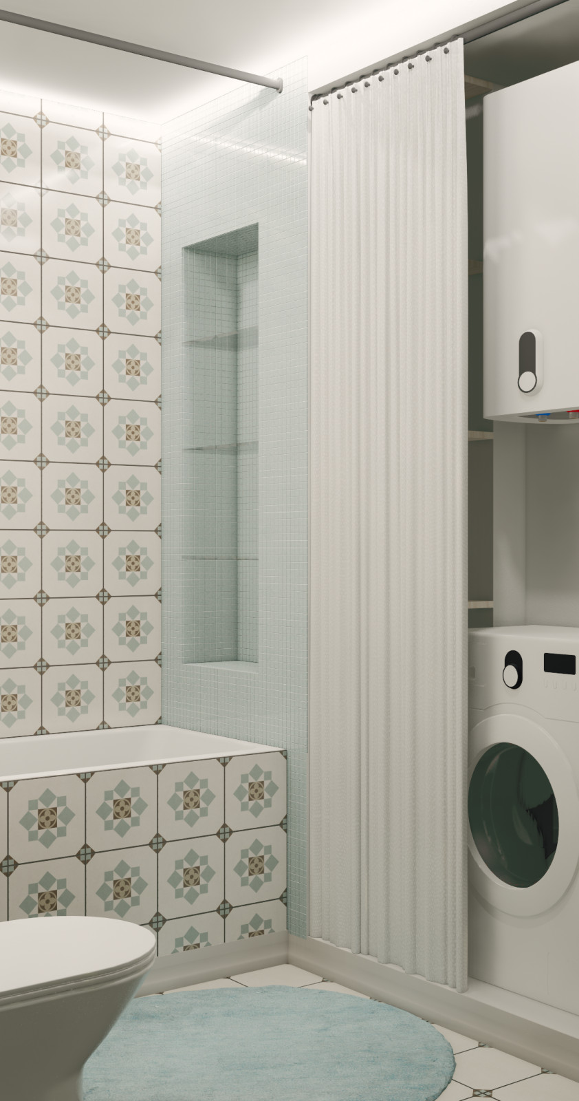 Однокомнатная квартира с элементами ретро.