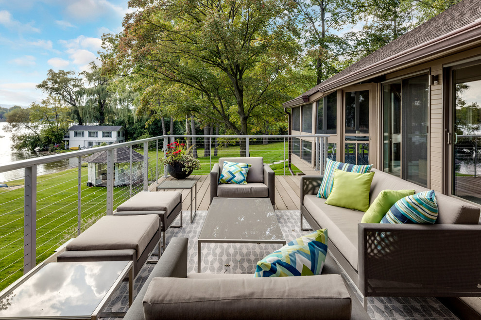 Inspiration for a contemporary deck in Detroit with no cover.