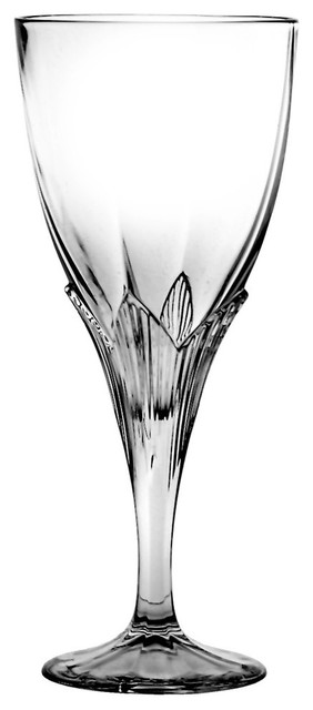 Rose Stem Lead Crystal Red Wine Glasses, Set of 6