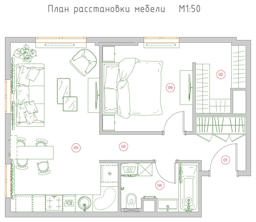 План расстановки мебели