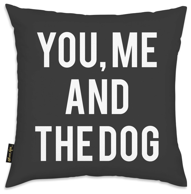 Oliver Gal You And Me And The Dog Black 18 X18 Pillow