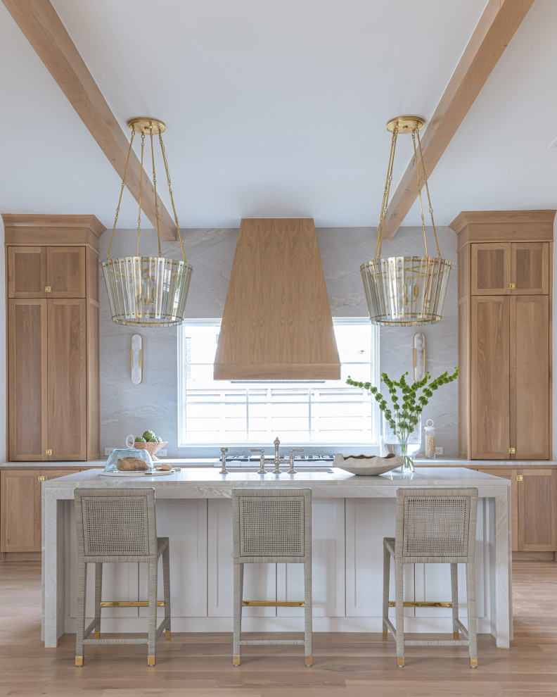 Example of a transitional kitchen design in Dallas