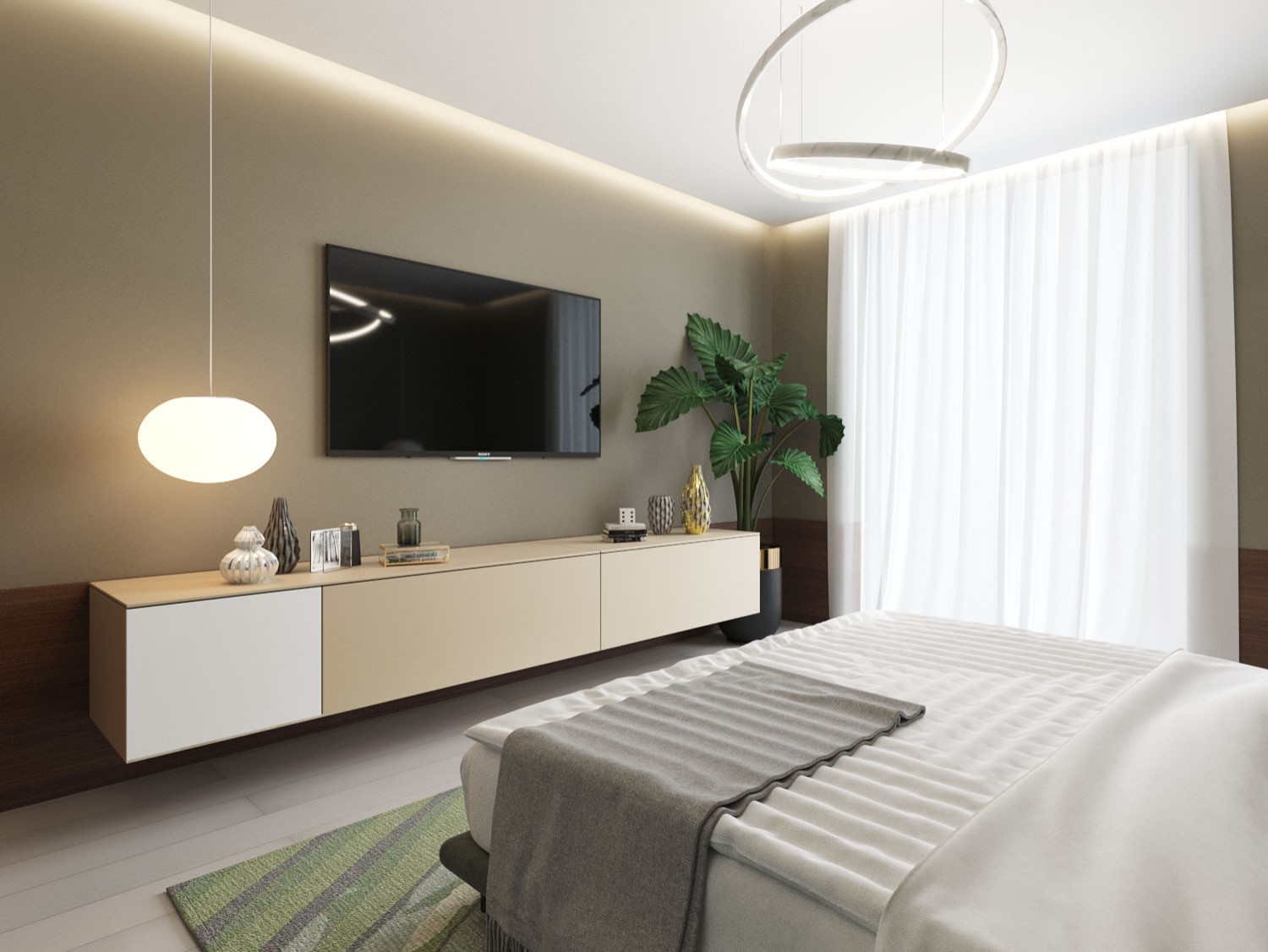 Мастер-спальня в итальянском минимализме