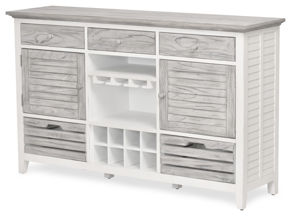 Islamorada Sideboard With Wine Rack Transitional Buffets And Sideboards by Sea Winds