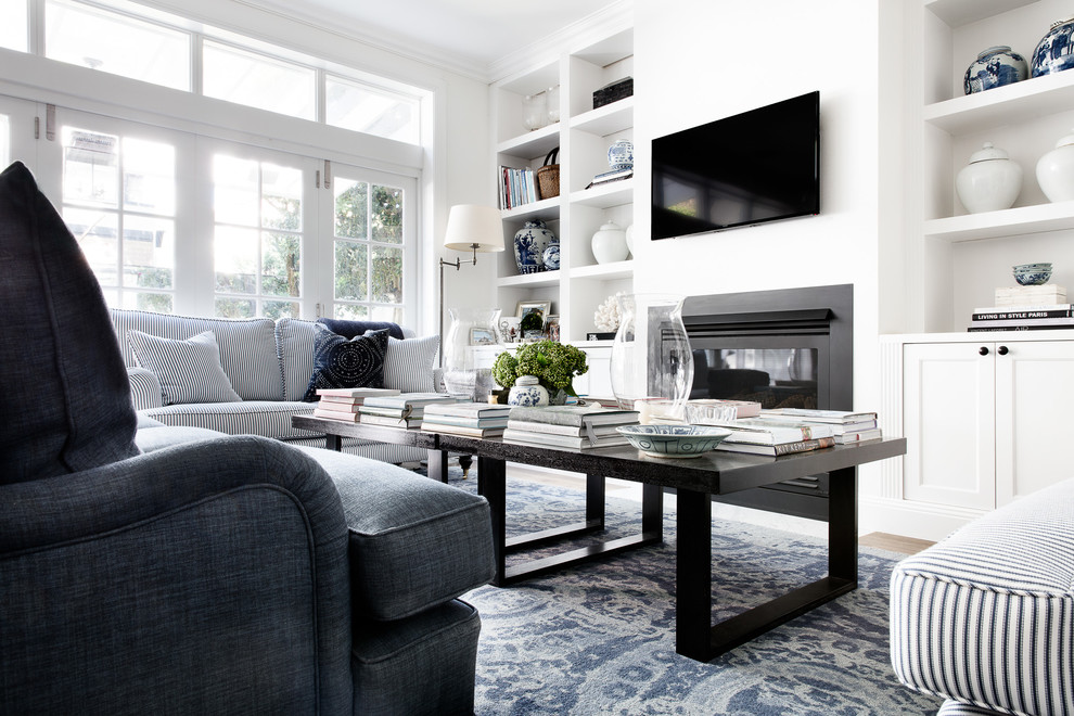 This is an example of a transitional living room in Sydney.