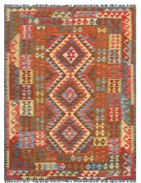 Pasargad Anatolian Kilim Collection Hand Woven Wool Area Rug 4 8 X6