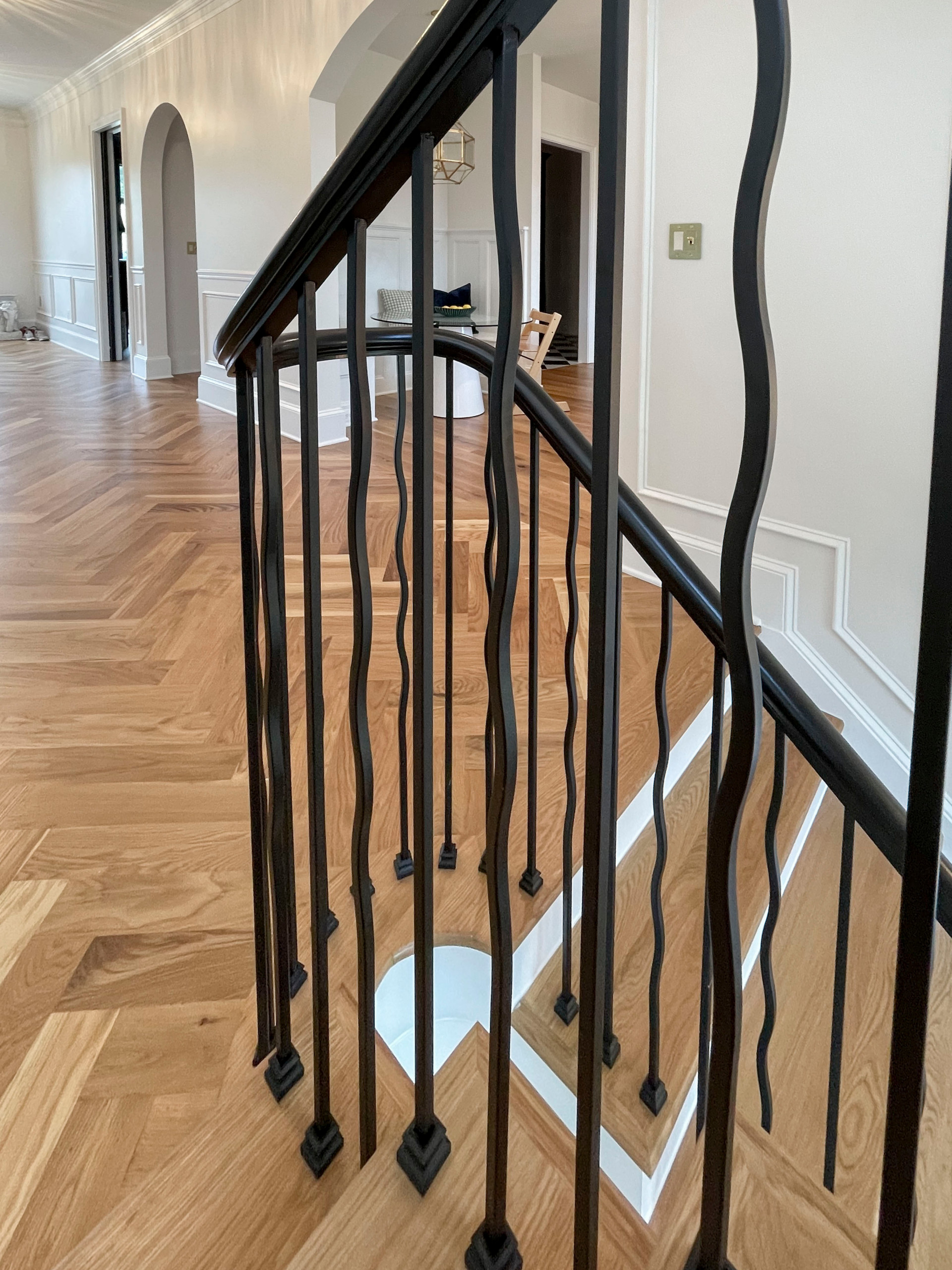 106_Modern Balustrade System Meets Traditional Winding Stairs, Aldie VA  20105