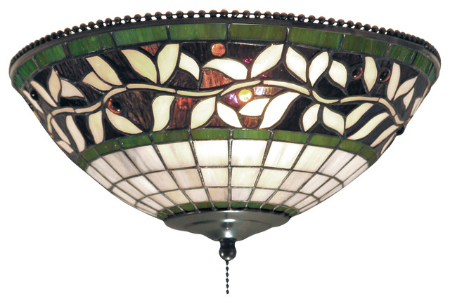 English Ivy 2 Light Ceiling Mount In Tiffany Bronze
