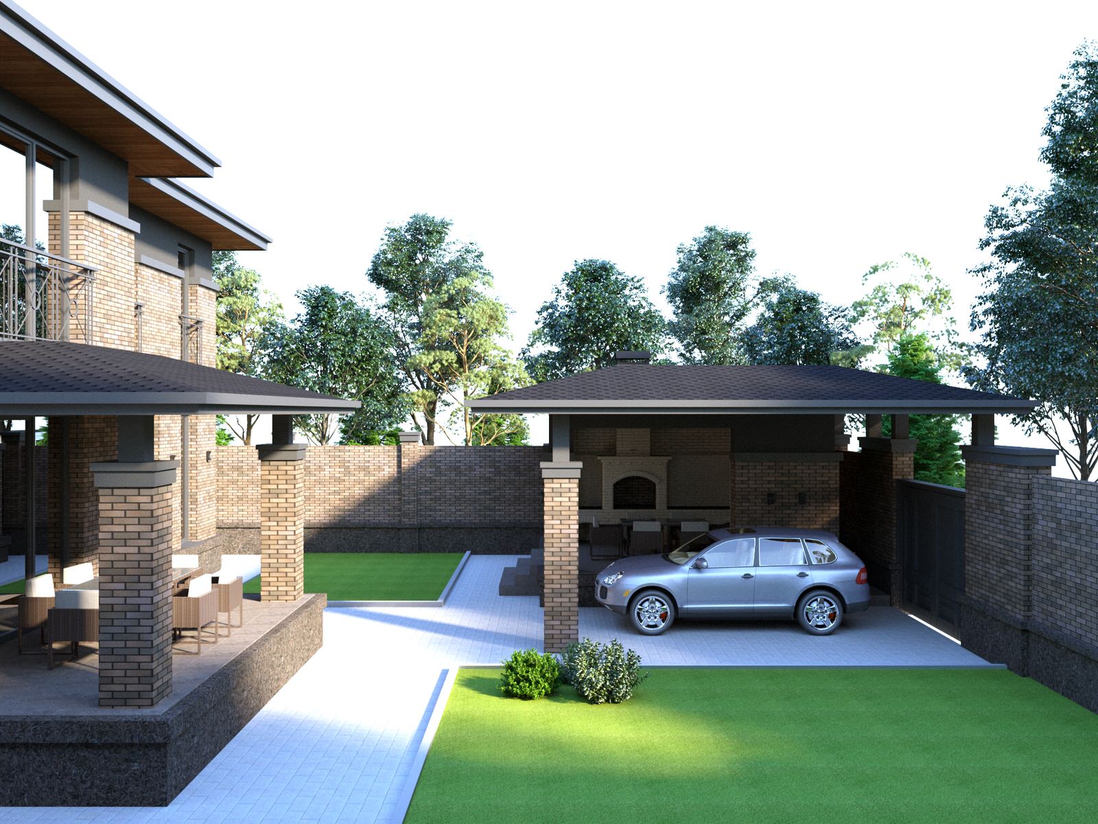 Индивидуальный жилой дом в современном стиле