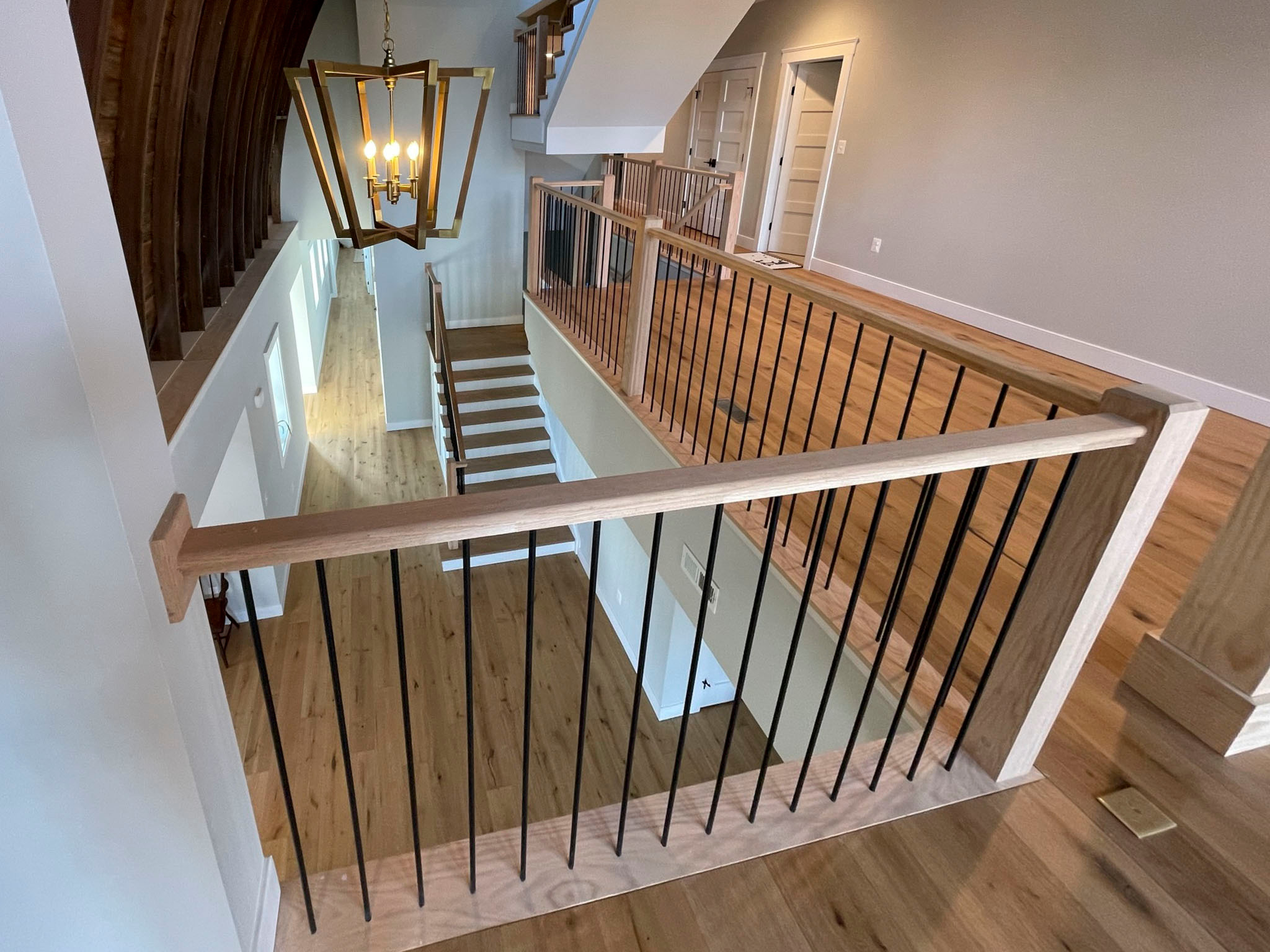 102_Straight-Freestanding Stairs/Landing in Barn Style Home, Leesburg VA 20175