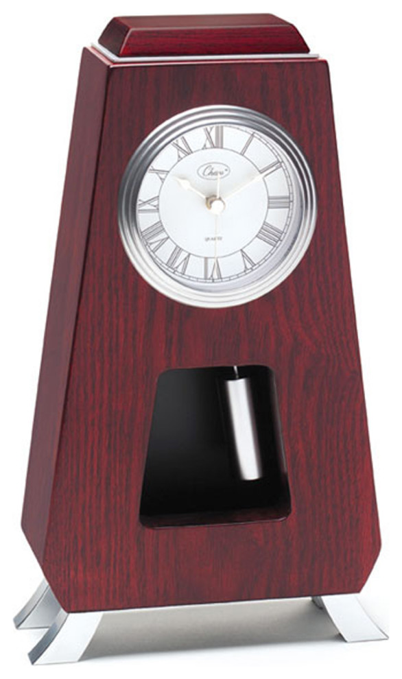 Delano Pendulum Mantel Clock by Chass Transitional Desk And Mantel
