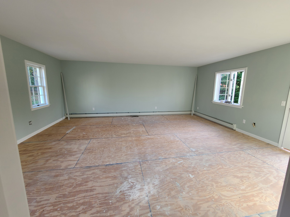 Masterbedroom glable wall finished after removal of window.