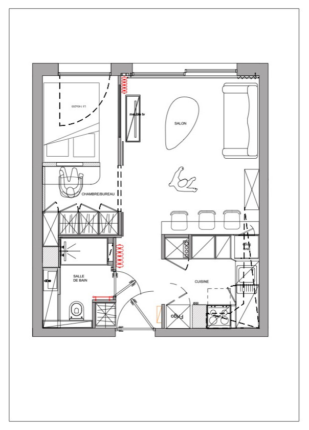 Transformation : un studio devient un 2 pièces locatif