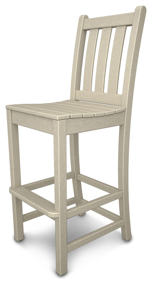 Polywood Traditional Garden Bar Side Chair Transitional Outdoor Bar