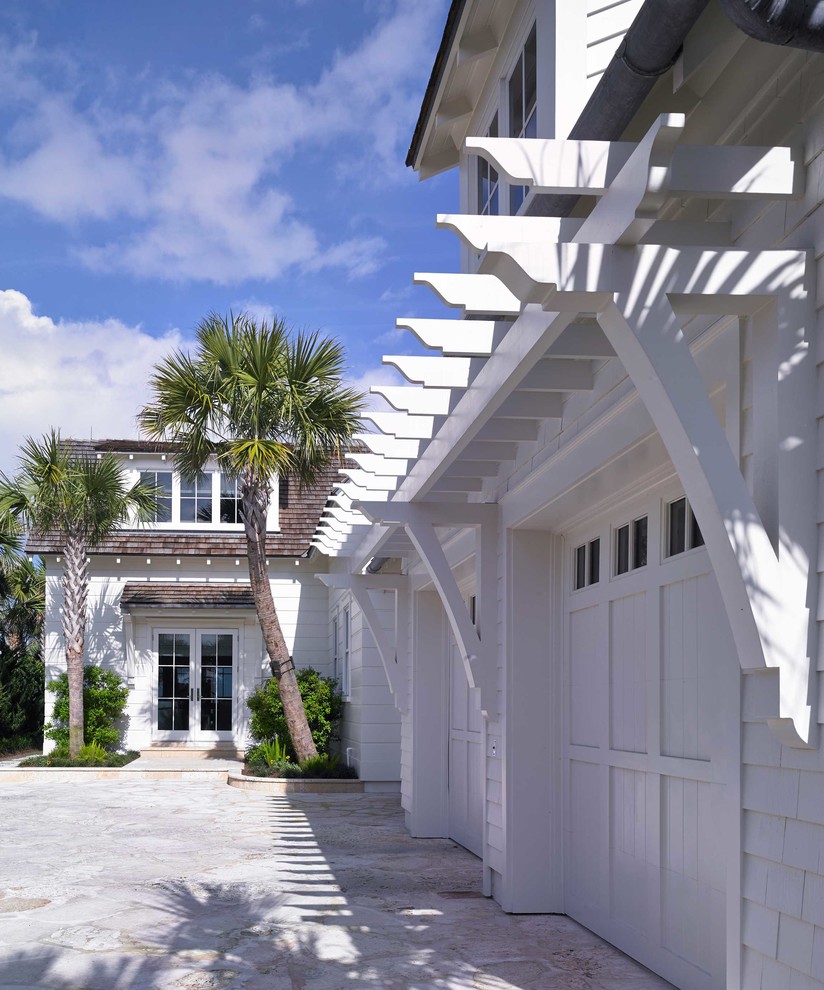 This is an example of a beach style garage in Jacksonville.