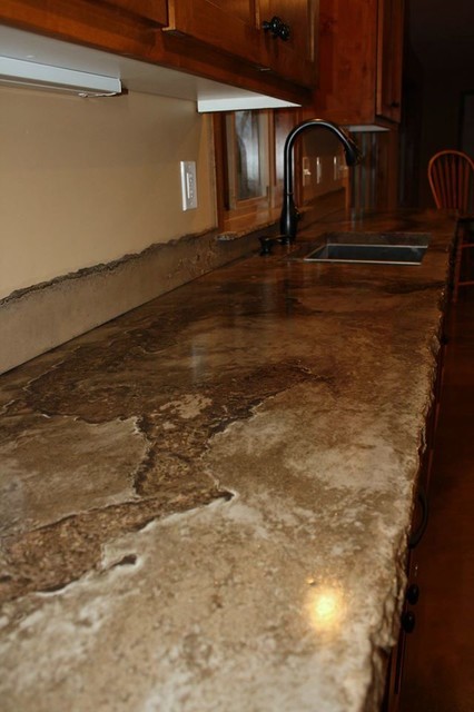 Milaca Kitchen Decorative Concrete Countertops Rustic Kitchen