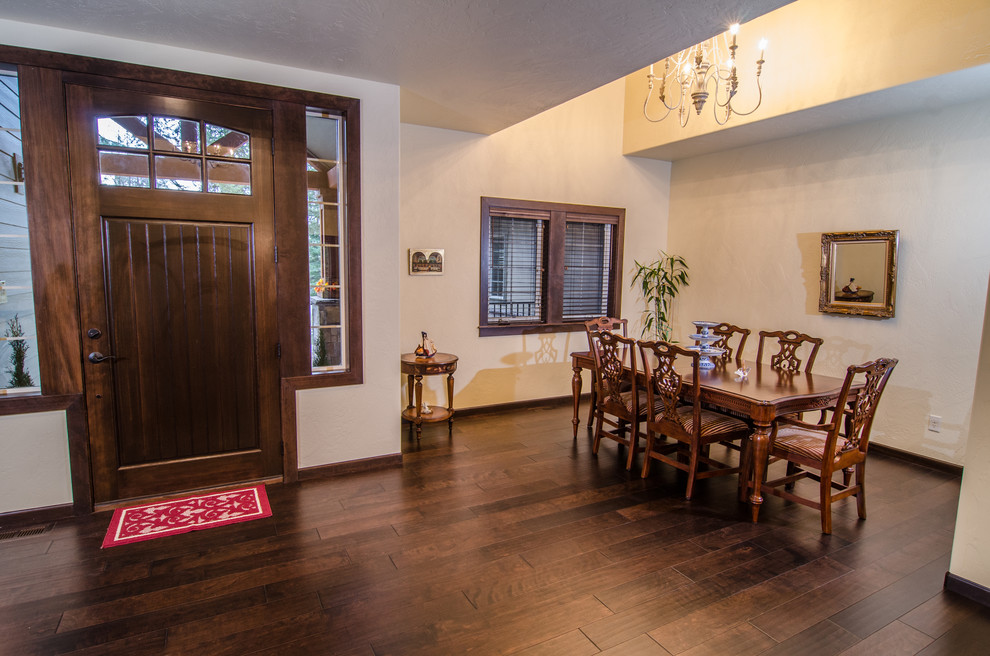 Mountain style dining room photo in Seattle