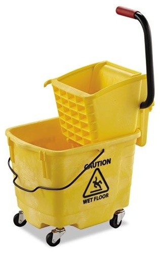 Side Press Mop Bucket Combo 35Qt Yellow 1