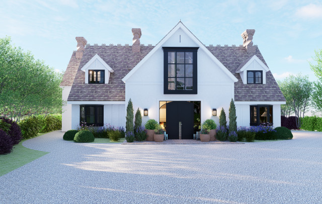 New House architectural  project fusion-rendering