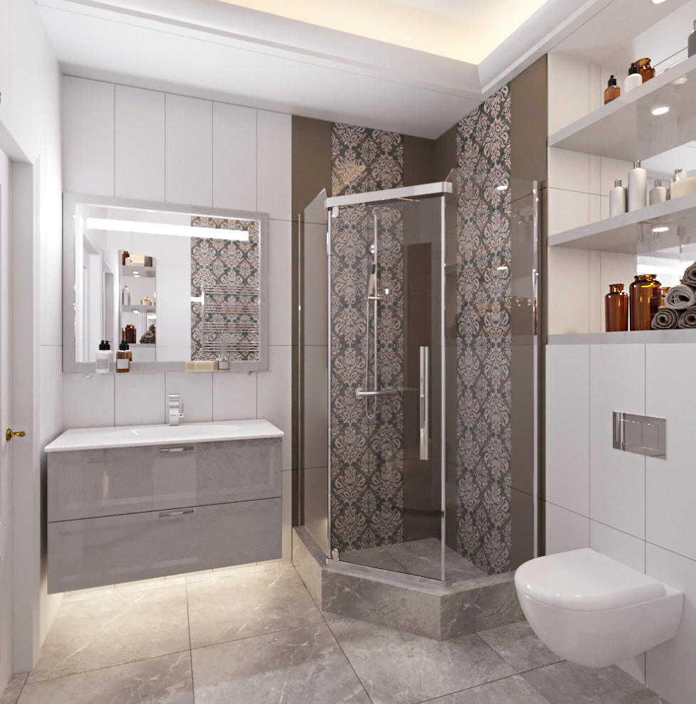 Дизайн проект квартиры 55 м2 в стиле "Неоклассика".