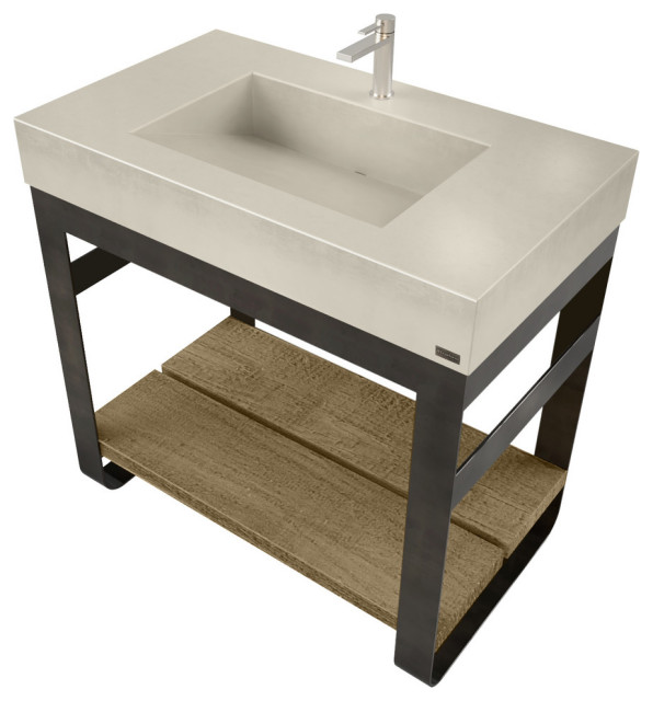 36 Outland Vanity With Concrete Ramp Sink Industrial Bathroom Vanities And Sink Consoles