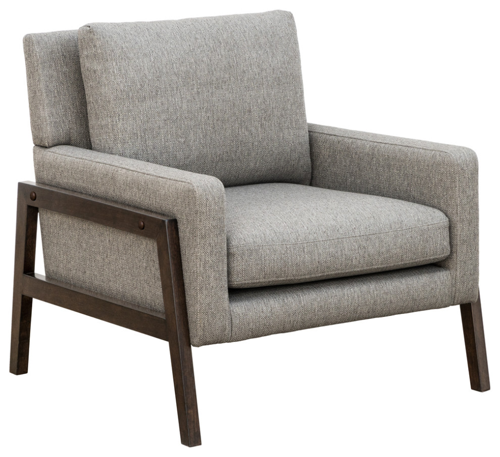 INK+IVY Colwell Low-Profile Cushioned Accent Chair, Grey - Transitional
