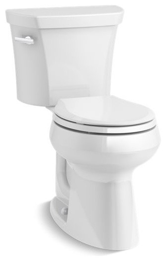 Kohler Highline 2-Piece Round-Front 1.28 GPF Toilet w/ Left-Hand Lever, White