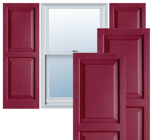 Builders Choice Vinyl Raised Panel Window Shutters, w Builders Choice Vinyl Raised Panel Window Shutters, w