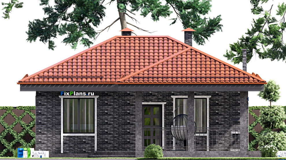 Проект одноэтажного дома 11х13м S81м2 F-14993