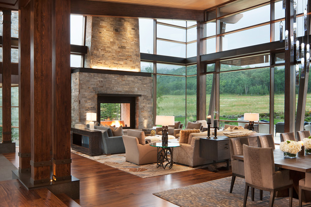 Elk Peak Ranch rustikal-wohnbereich