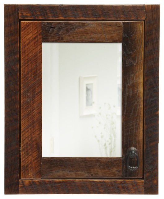 Barnwood Inset Medicine Cabinet Hinged Left And Right Rustic