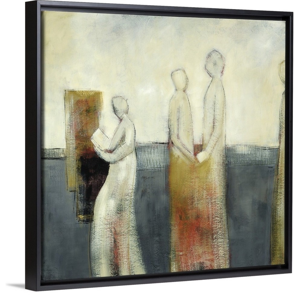 "Conversation" Floating Frame Canvas Art, 32"x32"x1.75"