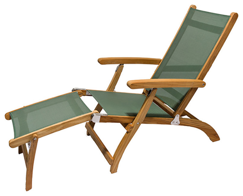 Teak Mesh Chaise Lounge | Set of 2 - Transitional - Outdoor Chaise