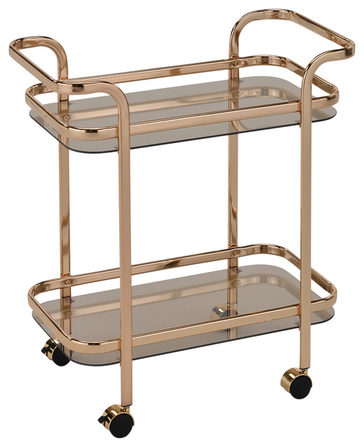 Zedd 2 Tier Bar Cart Contemporary Bar Carts By Hedgeapple Houzz