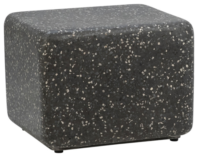 Genaro Black Outdoor Side Table Modern Outdoor Side Tables by