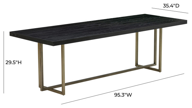 Mason Black Dining Table, 95" - Contemporary - Dining Tables - by TOV ...