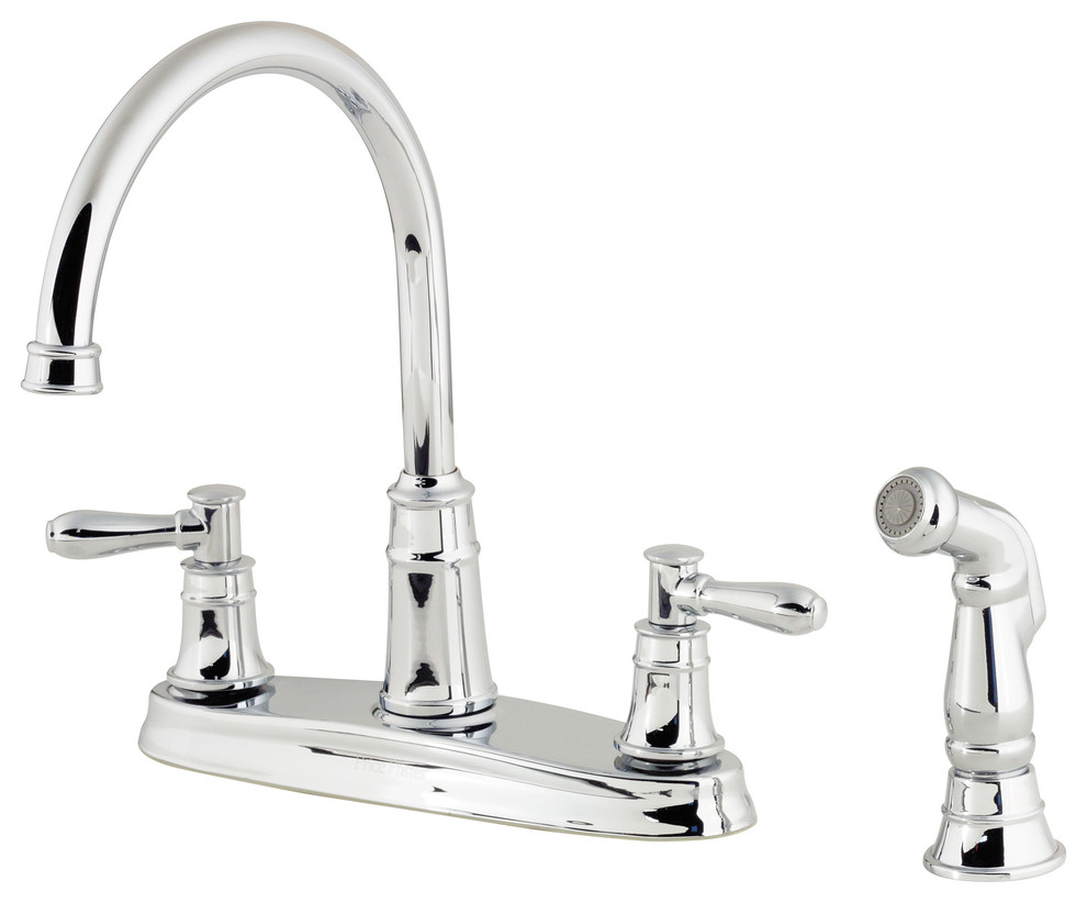 Price Pfister 473286 Harbor 4-Hold Lead-Free Kitchen Faucet in Polished Chrome
