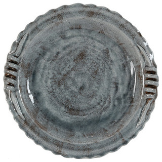 Ceramic Glazed Charger Decorative Plate Gray 17 ...