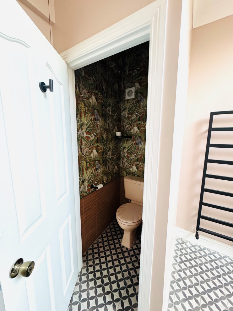Terracota coloured bathroom in Sutton