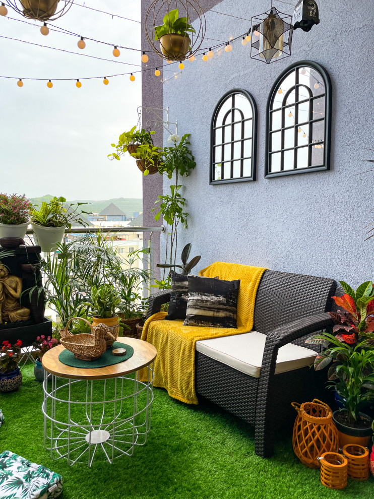 This is an example of a world-inspired balcony in Pune.