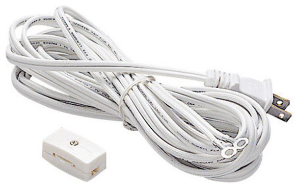 WAC Lighting L-J-Track 15' Power Cord, White