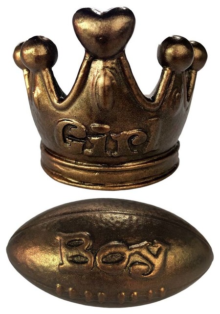 Rugby Crown Drawer Knobs Boys Girls Room Furniture Wardrobe Pulls